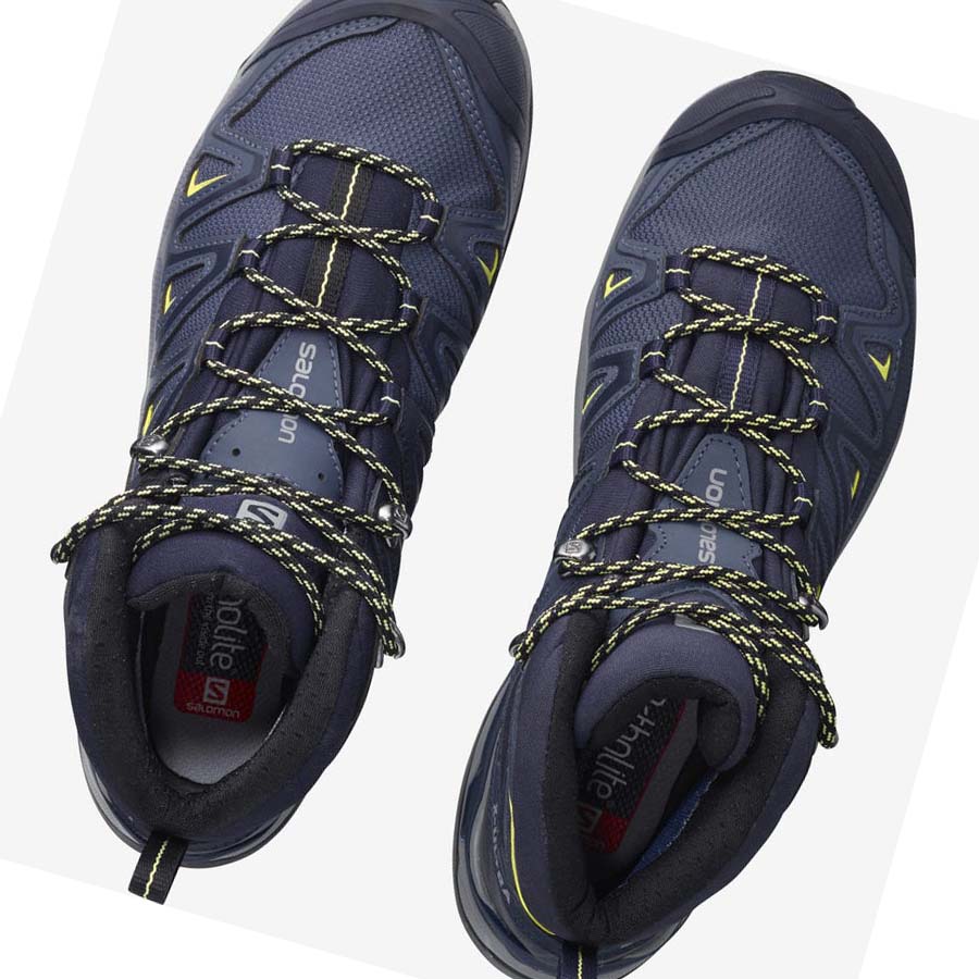 Tenis Senderismo Salomon WoX ULTRA 3 WIDE MID GORE-TEX Mujer Azules | MX 2814TCE